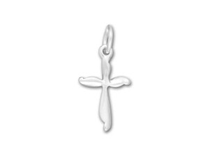 Cross Charm, Silver Cross Pendant, Fancy Crucifix, Rosary Findings - 4 –  Paper Dog Supply Co