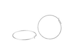 Sterling Silver 20mm Sparkle Wire Beading Hoop (1 Pair) Sterling Silver 20mm Sparkle Wire Beading Hoop (1 Pair)