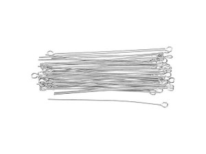 Artbeads Sterling Silver 2-Inch Eye Pin, 22 Gauge Pro Pack (50 Pcs) Artbeads Sterling Silver 2-Inch Eye Pin, 22 Gauge Pro Pack (50 Pcs)