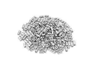 Crimp, 100 Silver Plated Brass 3x2mm Crimp Tube Beads with 1.4mm Inside Diameter