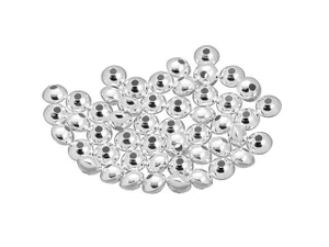 Artbeads Sterling Silver 4.5mm Shiny Saucer Bead Pro Pack (50 Pcs)