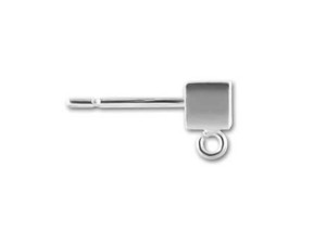 Sterling Silver 4mm Cube Post Earring (1 Pair) Sterling Silver 4mm Cube Post Earring (1 Pair)