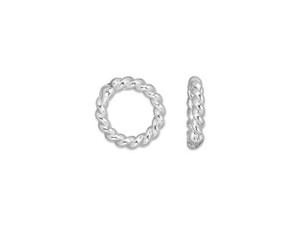 Sterling Silver 4mm Twisted 20 Gauge Closed Jump Ring Sterling Silver 4mm Twisted 20 Gauge Closed Jump Ring