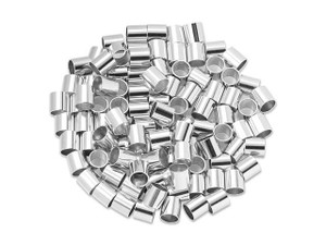 Artbeads Sterling Silver 3x25mm Curved Tube Bead Pro Pack (40 Pcs)