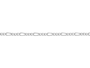 1mm Silver-Plated Brass Petite Figaro Chain by the Foot 1mm Silver-Plated Brass Petite Figaro Chain by the Foot