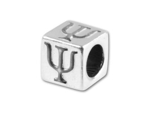 Sterling Silver 5.6mm Greek Letter Bead - Psi Sterling Silver 5.6mm Greek Letter Bead - Psi