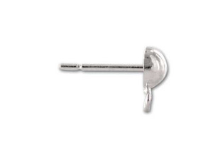 Sterling Silver 5mm Half Ball Post Earring (1 Pair) Sterling Silver 5mm Half Ball Post Earring (1 Pair)