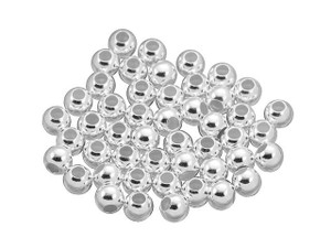 3/8" Acier Inoxydable 50PCs Big Hole beads silver tone 11 mm 