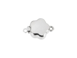 Sterling Silver 5-Petal Smooth Flower Box Clasp Sterling Silver 5-Petal Smooth Flower Box Clasp