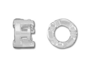Sterling Silver 8mm Cut Out F Bead (4.7mm Hole) Sterling Silver 8mm Cut Out F Bead (4.7mm Hole)