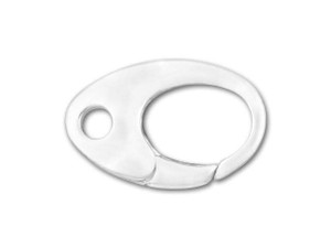 Sterling Silver 9x15mm Oval No-Trigger Clasp Sterling Silver 9x15mm Oval No-Trigger Clasp
