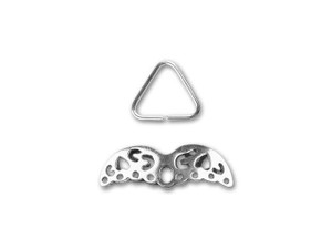 Sterling Silver Bead Cap for 18mm 6202 Faceted Heart Sterling Silver Bead Cap for 18mm 6202 Faceted Heart