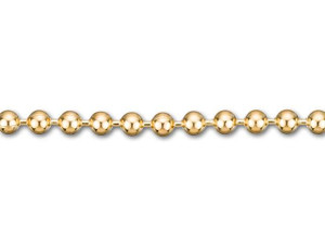 2.3mm Gold-Plated Ball Chain by the Foot 2.3mm Gold-Plated Ball Chain by the Foot