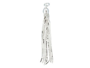 Sterling Silver Box Chain Tassel Charm Sterling Silver Box Chain Tassel Charm