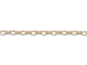 2.3mm Gold-Plated Figaro Chain by the Foot 2.3mm Gold-Plated Figaro Chain by the Foot