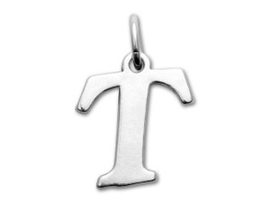Sterling Silver Charms - Letter T Sterling Silver Charms - Letter T