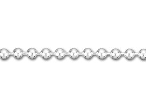 2.3mm Silver-Plated Steel Ball Chain by the Foot