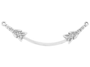 Sterling Silver Curved Link with Decorative Ends Sterling Silver Curved Link with Decorative Ends