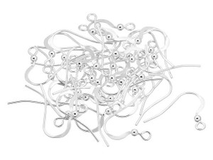 Artbeads Sterling Silver French Hook Earwire with Ball, Pro Pack (20 Pairs)