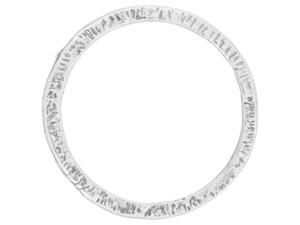 Sterling Silver Large Textured Round Link Sterling Silver Large Textured Round Link