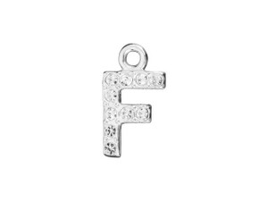 Sterling Silver Letter F Pendant with Ring (7mm) Sterling Silver Letter F Pendant with Ring (7mm)