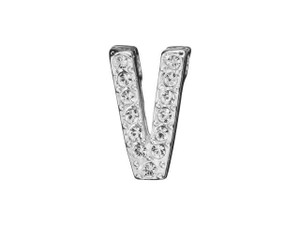 Sterling Silver Letter V Pendant with Tube Bail (12.5mm) Sterling Silver Letter V Pendant with Tube Bail (12.5mm)