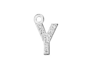 Sterling Silver Letter Y Pendant with Ring (7mm) Sterling Silver Letter Y Pendant with Ring (7mm)