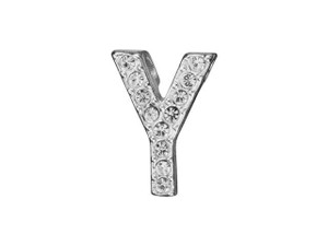 Sterling Silver Letter Y Pendant with Tube Bail (12.5mm) Sterling Silver Letter Y Pendant with Tube Bail (12.5mm)