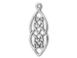 Sterling Silver Marquise Celtic Knot Charm Sterling Silver Marquise Celtic Knot Charm