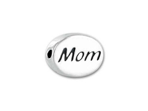 Sterling Silver Mom Message Bead Sterling Silver Mom Message Bead