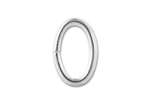 Sterling Silver Oval Jump Ring 4.9x7.6mm, 19 gauge Sterling Silver Oval Jump Ring 4.9x7.6mm, 19 gauge