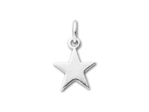 Sterling Silver Plain Star Charm Sterling Silver Plain Star Charm