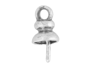 Artbeads Sterling Silver Simple Charm Setting for Half-Drilled Pearl or Bead Artbeads Sterling Silver Simple Charm Setting for Half-Drilled Pearl or Bead
