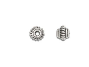 Bali Silver Round Spacer Bead with Circles