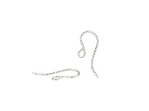Sterling Silver Sparkle French Ear Wire (1 Pair) Sterling Silver Sparkle French Ear Wire (1 Pair)