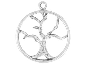 Artbeads Sterling Silver Tree in Circle Pendant Artbeads Sterling Silver Tree in Circle Pendant