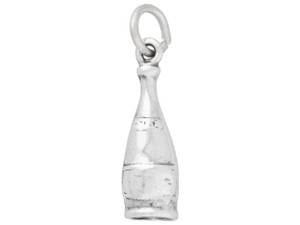 Sterling Silver Wine Bottle Charm Sterling Silver Wine Bottle Charm