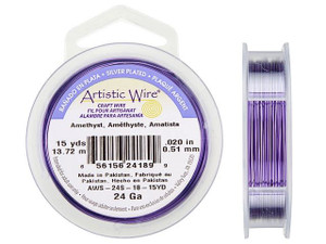 24-Gauge Amethyst Tarnish-Resistant Artistic Wire, 15-Yard Spool 24-Gauge Amethyst Tarnish-Resistant Artistic Wire, 15-Yard Spool
