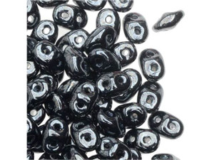 Matubo SuperDuo 2x5mm 2-Hole Hematite Seed Bead 2.5-Inch Tube Matubo SuperDuo 2x5mm 2-Hole Hematite Seed Bead 2.5-Inch Tube