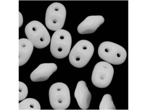 Matubo SuperDuo 2x5mm 2-Hole Opaque White Seed Bead 2.5-Inch Tube Matubo SuperDuo 2x5mm 2-Hole Opaque White Seed Bead 2.5-Inch Tube