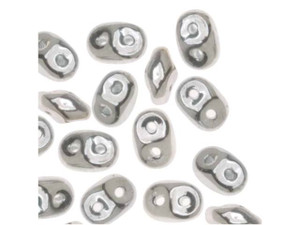 Matubo SuperDuo 2x5mm 2-Hole Silver Seed Bead 2.5-Inch Tube Matubo SuperDuo 2x5mm 2-Hole Silver Seed Bead 2.5-Inch Tube