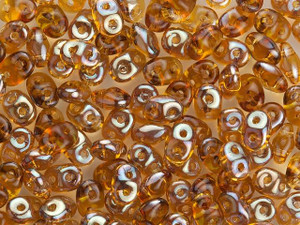 Matubo SuperDuo 2x5mm 2-Hole Topaz Celsian Seed Bead, 2.5 Inch Tube Matubo SuperDuo 2x5mm 2-Hole Topaz Celsian Seed Bead, 2.5 Inch Tube
