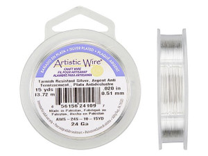 Artistic Wire 26 Gauge Silver Color Craft Wire Silver Plated Copper Non  Tarnish