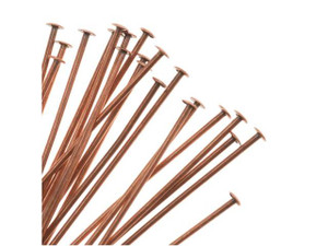 2-Inch Antique Copper 22 Gauge Head Pin 2-Inch Antique Copper 22 Gauge Head Pin