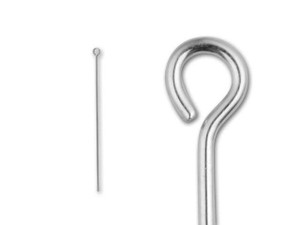 2-inch Eye Pin, 22 Gauge (Sterling Silver) 2-inch Eye Pin, 22 Gauge (Sterling Silver)
