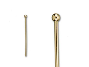 2-Inch Gold-Plated 2mm Ball End Head Pin - 20 Gauge 2-Inch Gold-Plated 2mm Ball End Head Pin - 20 Gauge