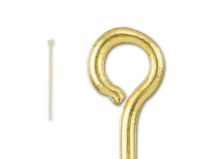 2-inch Satin Hamilton Gold-Plated 20 Gauge Eye Pin 2-inch Satin Hamilton Gold-Plated 20 Gauge Eye Pin