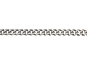 2mm Antique Silver-Plated Brass Delicate Flat Curb Chain by the Foot 2mm Antique Silver-Plated Brass Delicate Flat Curb Chain by the Foot