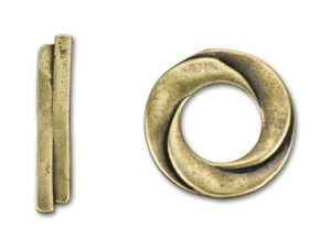 B&B Benbassat Antique Brass-Plated Pewter Three Circle Toggle Clasp B&B Benbassat Antique Brass-Plated Pewter Three Circle Toggle Clasp