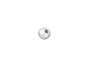 2mm Seamed Round Medium Hole Bead (Sterling Silver)